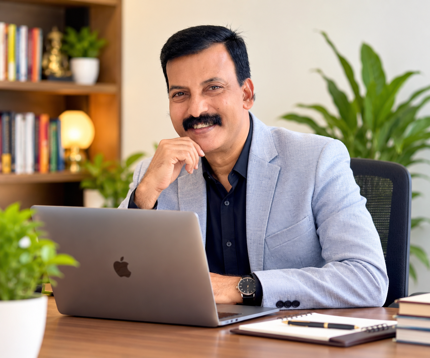 Shabu Joseph at his desk
